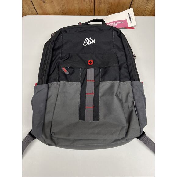 Wenger SwissGear Black & Gray Ero Pro Computer Backpack - Fits 15/16" Laptop New - Picture 1 of 7